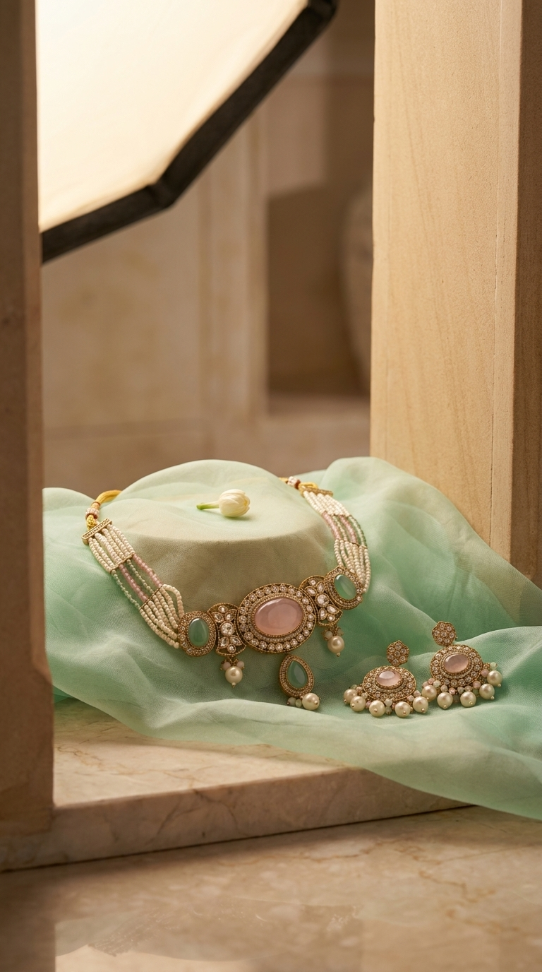 Nizam Royalty Kundan & Pearl Choker Set