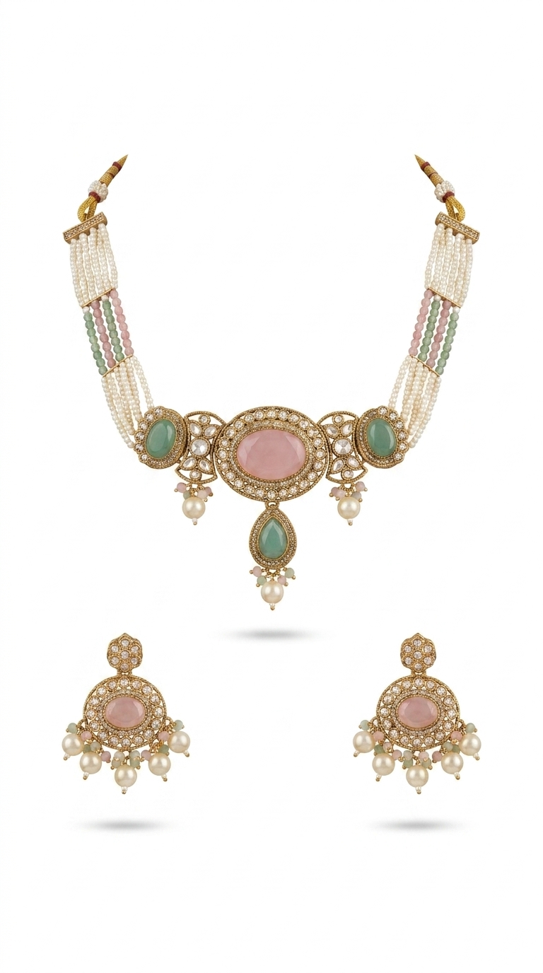 Nizam Royalty Kundan & Pearl Choker Set
