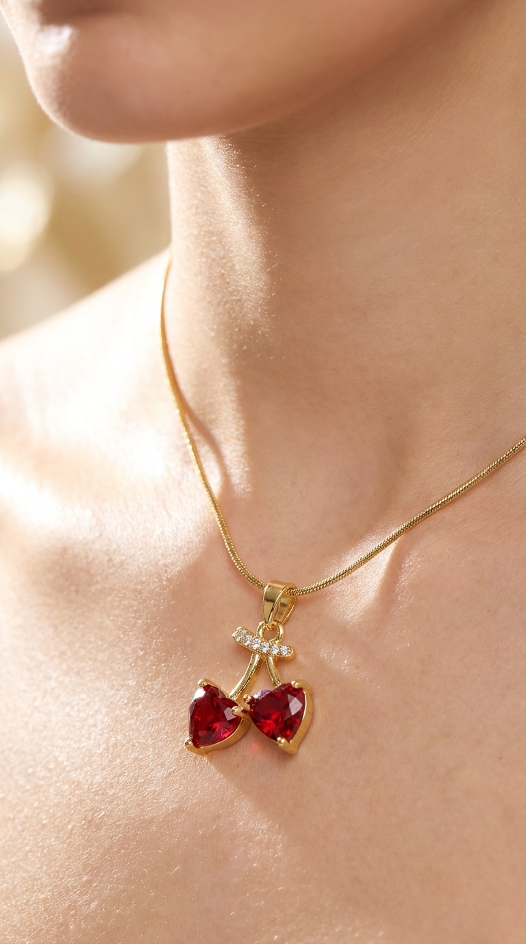Cherry Heart Pendant