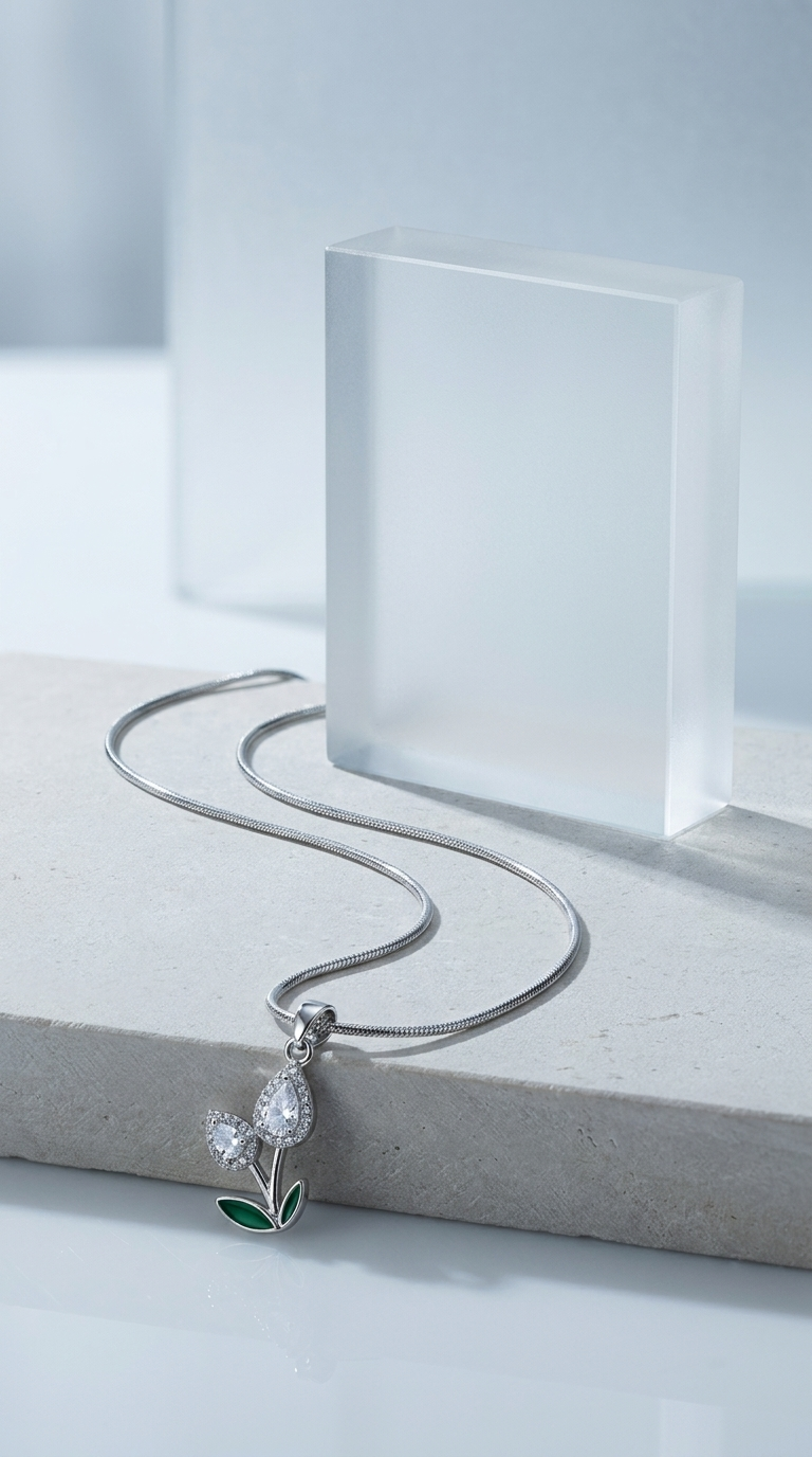 Silver Tulip Pendant