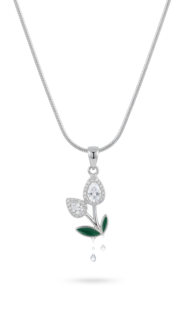 Silver Tulip Pendant